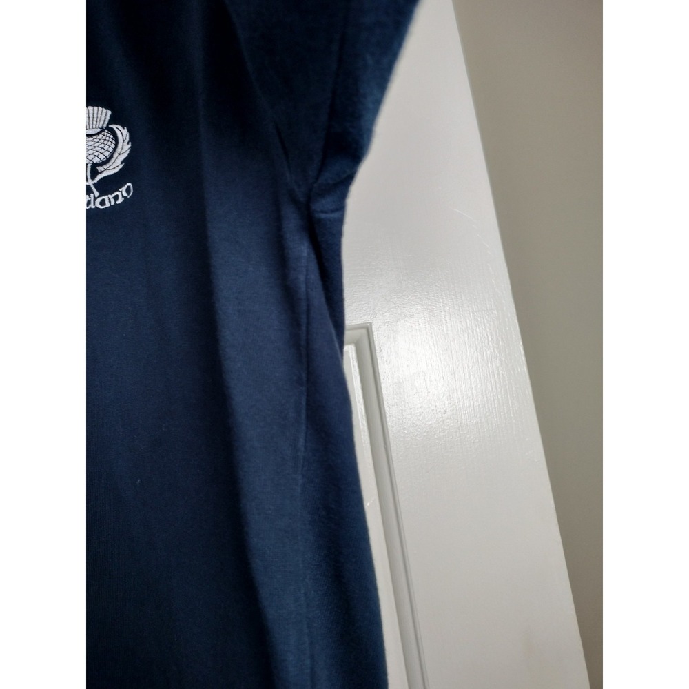 Rugby Nations Scotland Rugby Shirt Mens Large Navy White Thistle Crest Long Sl. - Picture 8 of 13